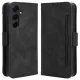 Samsung Galaxy A35 ( SM-A356E/DS ) Multiple Card Slots Design Wallet Stand Leather Book Case Cover, Black
