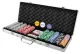 Poker Texas Hold’em Game Set 500 13g chips with denominations and aluminum suitcase
