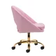 Velvet Swivel Beauty Chair 4Rico QS-MF18G, Pink