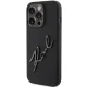 Karl Lagerfeld Silicone Karl Script Case for iPhone 15 Pro, Black