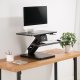 Maclean MC-882 Sit-Stand Desk Converter for Monitor and Keyboard, Black