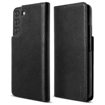 Ringke Folio Signature Flip Leather Case for Samsung Galaxy S22+ (S22 Plus), Black