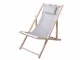 Folding Wooden Beach and Garden Sun Lounger with Pillow, Grey