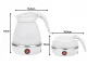 Collapsible Electric Travel Kettle, Silicone, 0.6L, 600–800W, White