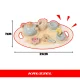 Kruzzel Wooden Tea Set for Kids, Grey