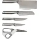 Joseph Joseph Elevate Fusion 5-Piece Knife and Scissors Set with Beechwood Block