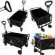 Folding Wagon Cart for Beach Camping and Shopping 100L