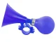 Bicycle horn with loud sound and handlebar mount, blue