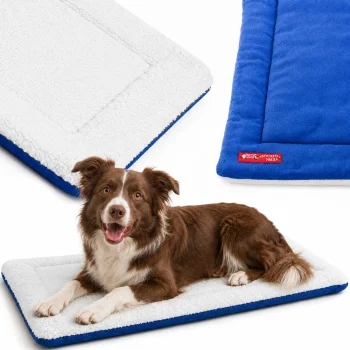 Fabric Pet Mat Lounger Bed for Dogs and Cats 70x53cm, Blue