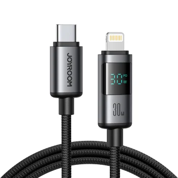 Joyroom S-A16 Pro USB-C to Lightning Cable 30W with Display 1.2m - Black