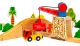 ECOTOYS 74-Piece Wooden Train Set with Tracks