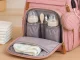 Multifunctional Backpack with Crib and USB, Pink