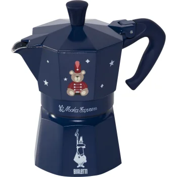 Bialetti Moka Express 3TZ Joyful Memories Moka Pot, Blue