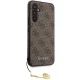 Guess Samsung Galaxy S23 FE Case 4G Charm, Brown