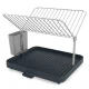Joseph Joseph Y-Rack 2-Tier Dish Draining Rack, Grey