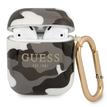 Guess GUA2UCAMG Camouflage Case for Apple AirPods 1/2 Black