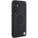 BMW Samsung Galaxy S24 Case Leather Half Textured & Circle MagSafe, Black