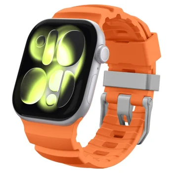 Dirželis Spigen WBS2, skirtas Apple Watch 44 / 45 / 46 / 49 mm, oranžinis