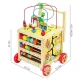 Kruzzel 22606 Wooden Baby Walker with Educational Cube