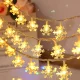 LED Snowflake String Lights, 20 LED, 3m, Warm White