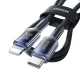Joyroom S-A42 Crystal-Clear Series 30W USB-C to Lightning Cable 1.2m Black