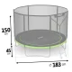 Neo-Sport NS-06Z231 Garden Trampoline 183 cm with Outer Net and Ladder