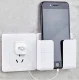 Wall-Mounted Phone Charging Holder, White