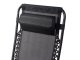 Garden Beach Deck Chair Folding Sunbed with Cup Holder, Black