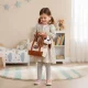 Plush Beagle Dog in a Handbag with Grooming Brush