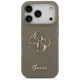 Guess iPhone 17 Pro Case Silicone Big 4G Script, Brown