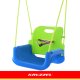Kruzzel 3-in-1 Kids Swing for Home and Garden, Green-Blue