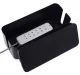 Cable Organizer and Power Strip Box, Black