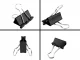 Metal Binder Clips 51 mm, 12 pcs, Black
