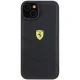 Ferrari iPhone 15 Plus Case Quilted Metal Logo, Black