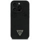Guess Grained Hot Stamp Peony Triangle Logo MagSafe Phone Case Cover iPhone 16 Pro Max - Black