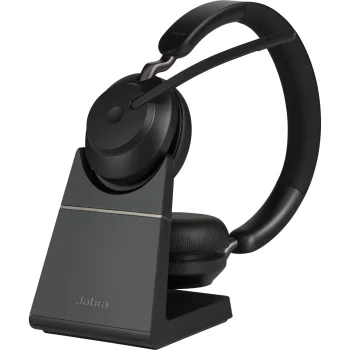 Jabra Evolve2 65 UC Stereo USB-A Headset with Charging Stand, Black