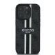 Guess iPhone 16 Pro Max Case 4G Printed Stripes MagSafe, Black