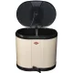 Wesco Eco-Double Bin Pedal Recycling Trash Can, 2x 15 L, Almond