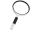 Classic Handheld Magnifying Glass 95 mm for Reading, 3x Lens, Black/White