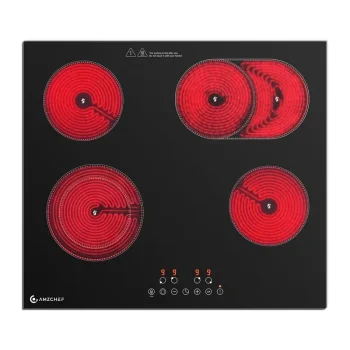 AMZCHEF CE-T-72CB4xyP200-LBHA Built-in Ceramic Cooktop, 4 Zones, 7200 W