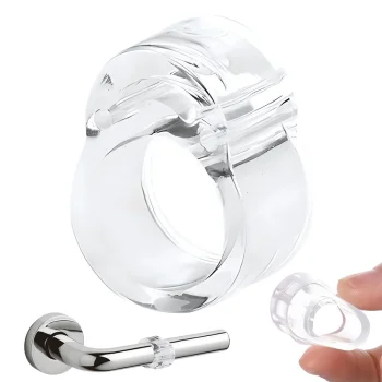 Silicone Door Handle Stopper Wall Protector, Transparent