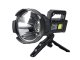 Powerful LED searchlight with tripod, CREE XHP50, COB, power bank, black