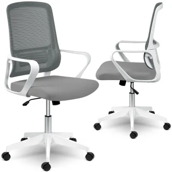 Sofotel Wizo Ergonomic Mesh Office Chair, grey-white