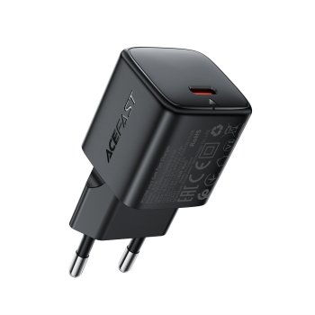 Acefast A118 GaN PD 30W USB-C Wall Charger, Black