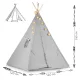Nukido Kids Tipi Tent with Lights, Grey