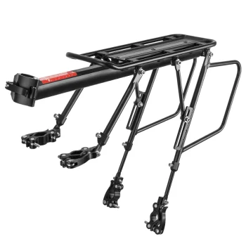 Rockbros 33210004001 Bicycle Rack with Shelf and LED Light, Black