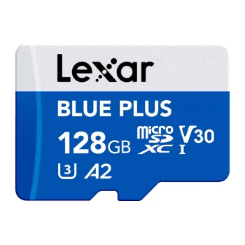 Lexar BLUE PLUS microSDXC Memory Card 128GB UHS-I V30 A2