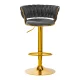 Velvet Makeup and Bar Stool 4Rico QS-B313a, grey