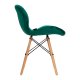 Scandinavian Velvet Chair 4Rico QS-186, Green