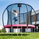 4Fizjo PRO 8FT Garden Trampoline for Kids, 252cm, Pink/Black